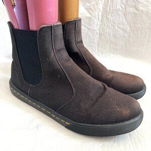 Dr Martens chelsea boots sneaker Makela black canvas US womens 8 pull on docs